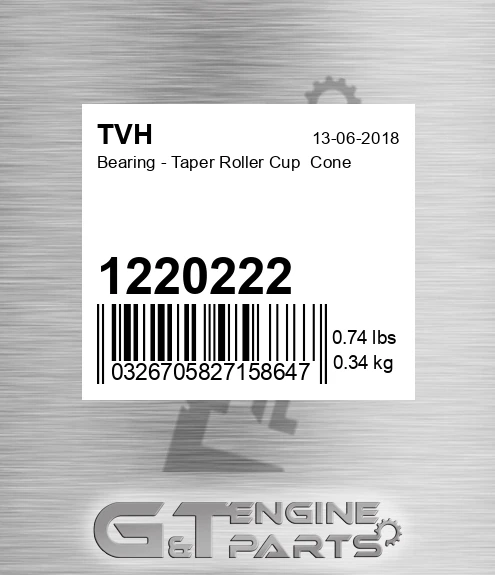 1220222 Bearing - Taper Roller Cup Cone