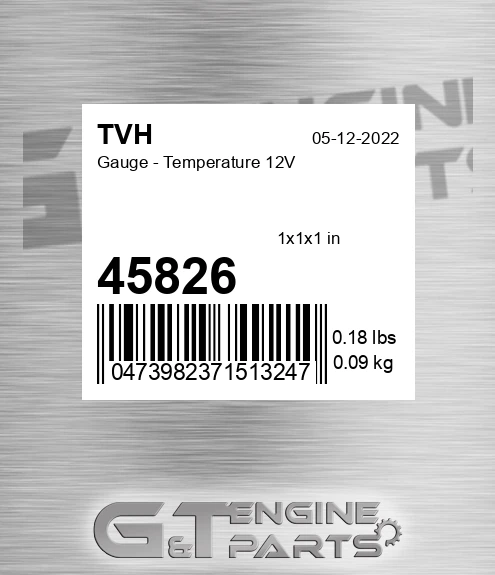45826 Gauge - Temperature 12V