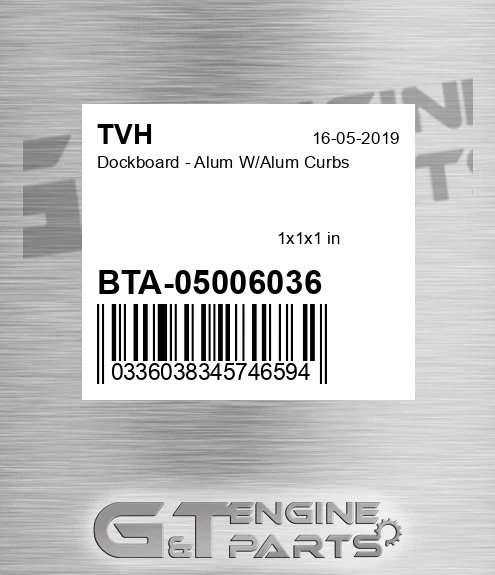 BTA-05006036 Dockboard - Alum W/Alum Curbs