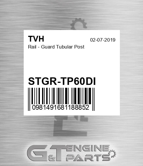 STGR-TP60DI Rail - Guard Tubular Post