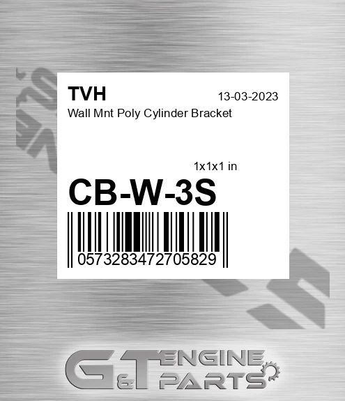 CB-W-3S Wall Mnt Poly Cylinder Bracket
