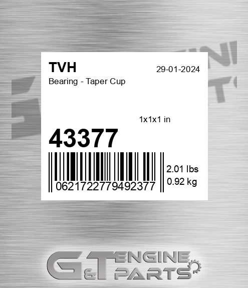 43377 Bearing - Taper Cup