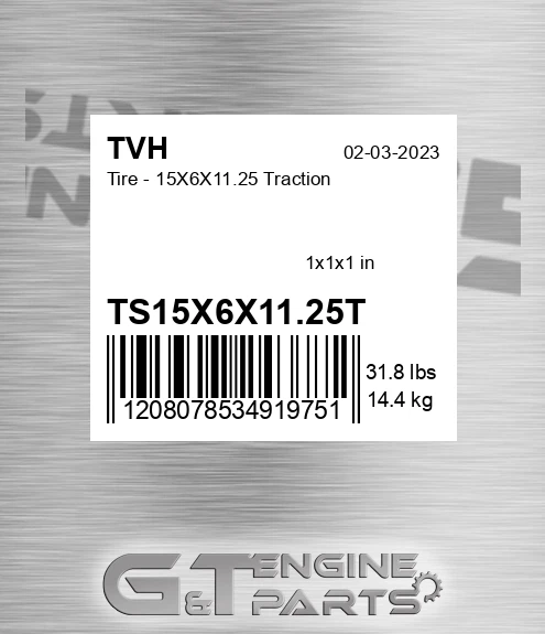 TS15X6X11.25T Tire - 15X6X11.25 Traction