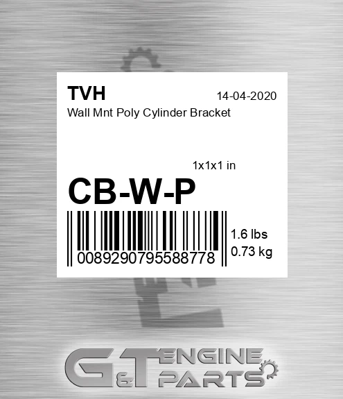CB-W-P Wall Mnt Poly Cylinder Bracket