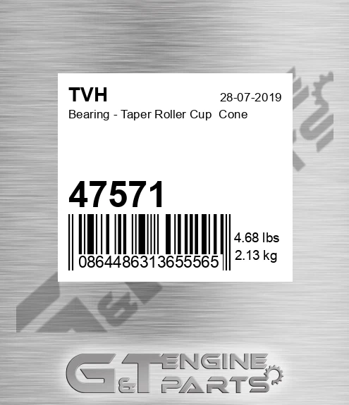 47571 Bearing - Taper Roller Cup Cone