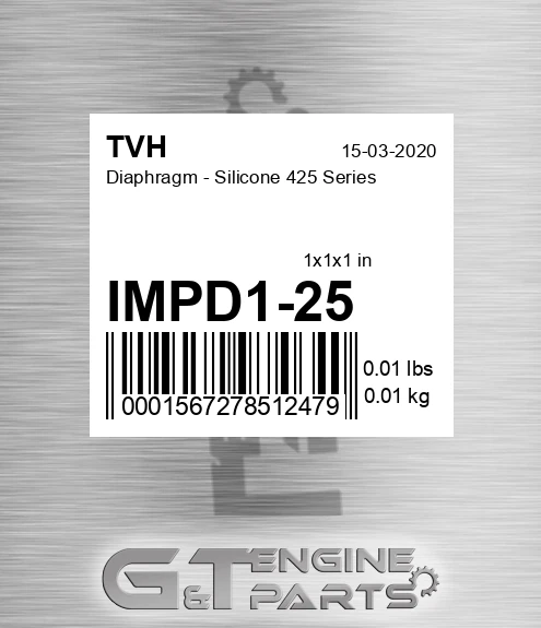IMPD1-25 Diaphragm - Silicone 425 Series
