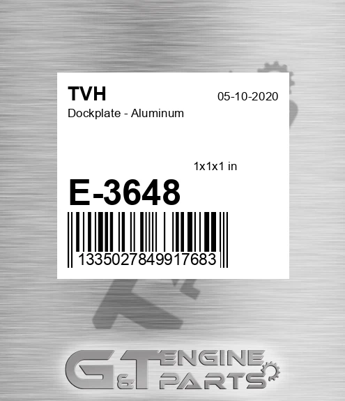 E-3648 Dockplate - Aluminum