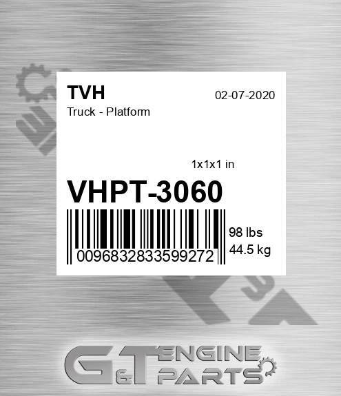 VHPT-3060 Truck - Platform
