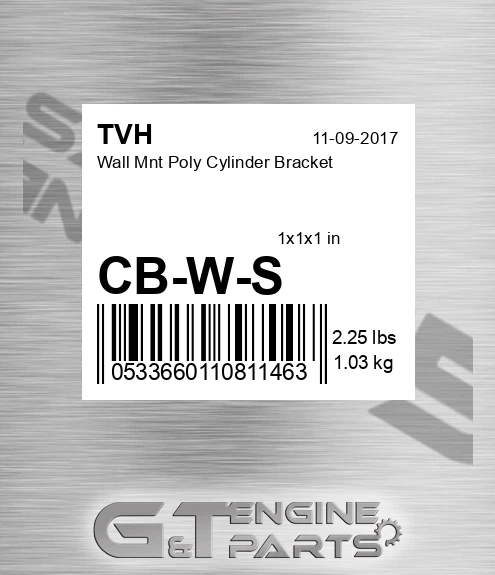 CB-W-S Wall Mnt Poly Cylinder Bracket
