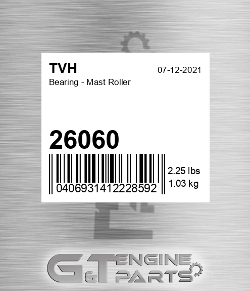 26060 Bearing - Mast Roller