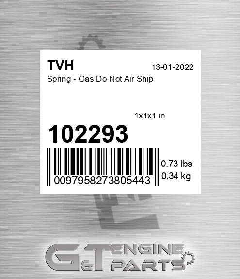 102293 Spring - Gas Do Not Air Ship