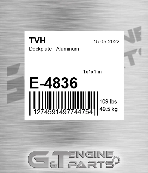 E-4836 Dockplate - Aluminum