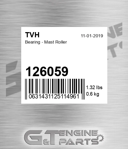 126059 Bearing - Mast Roller