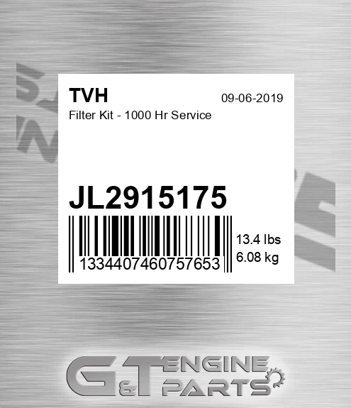 JL2915175 Filter Kit - 1000 Hr Service