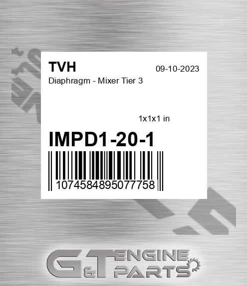 IMPD1-20-1 Diaphragm - Mixer Tier 3