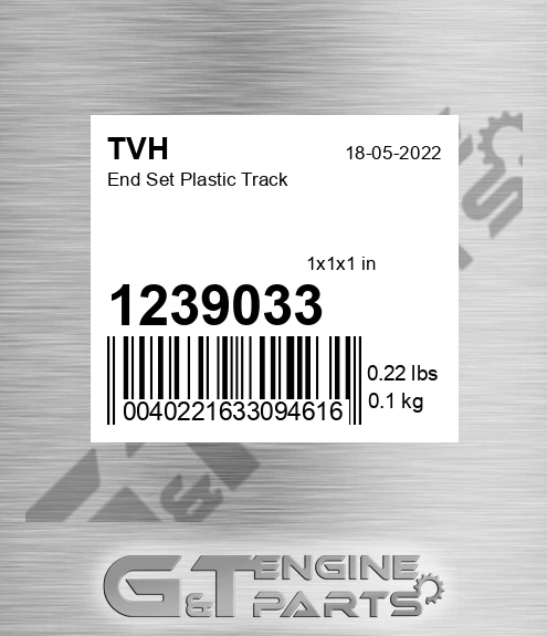 1239033 End Set Plastic Track