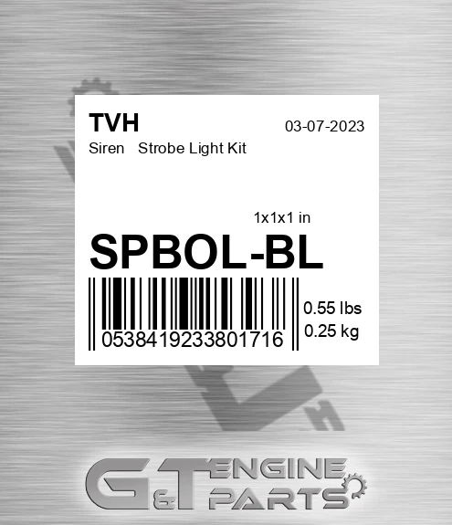 SPBOL-BL Siren Strobe Light Kit
