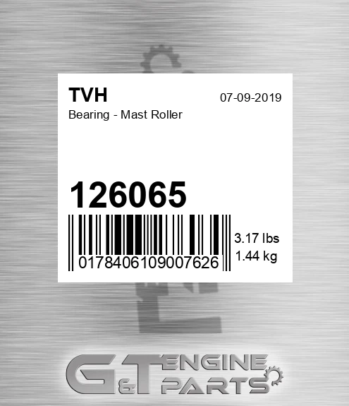 126065 Bearing - Mast Roller