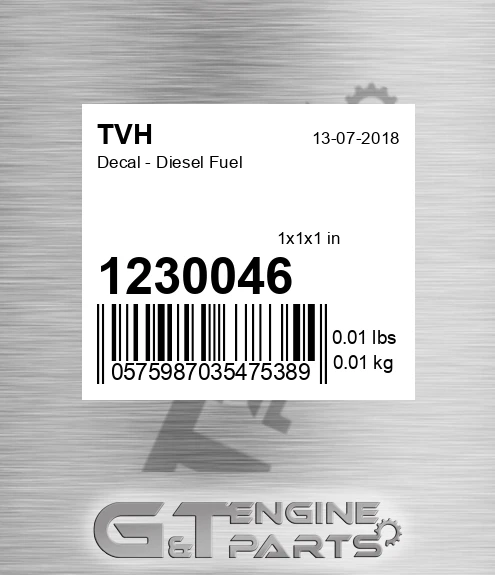 1230046 Decal - Diesel Fuel