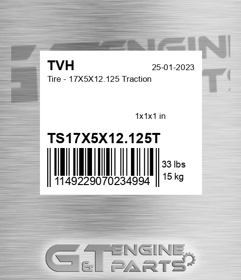 TS17X5X12.125T Tire - 17X5X12.125 Traction