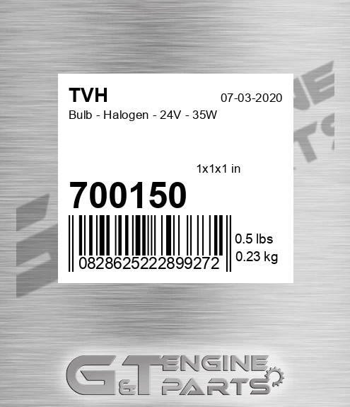 700150 Bulb - Halogen - 24V - 35W