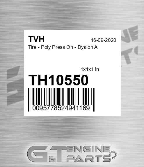 TH10550 Tire - Poly Press On - Dyalon A