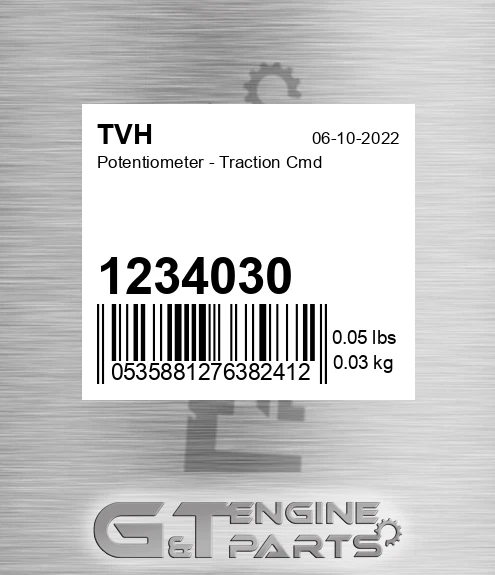 1234030 Potentiometer - Traction Cmd