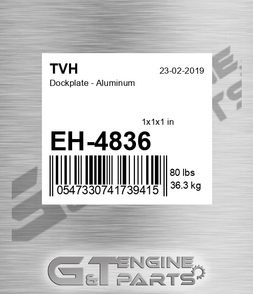 EH-4836 Dockplate - Aluminum