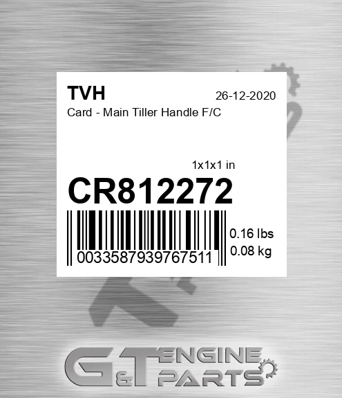 CR812272 Card - Main Tiller Handle F/C