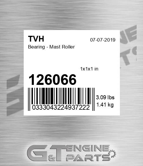 126066 Bearing - Mast Roller