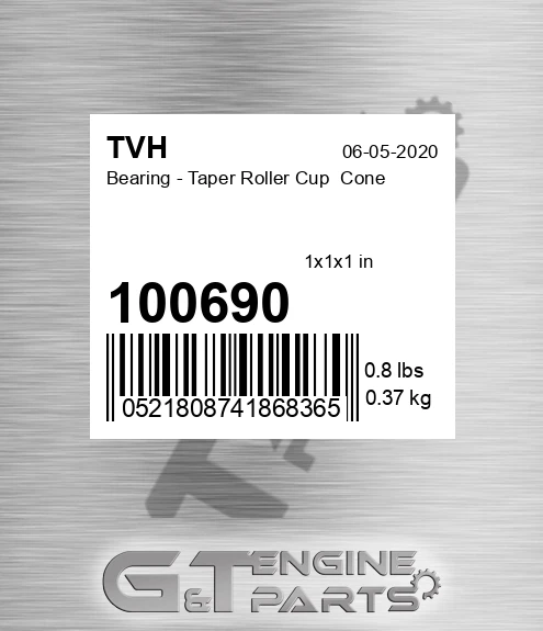 100690 Bearing - Taper Roller Cup Cone