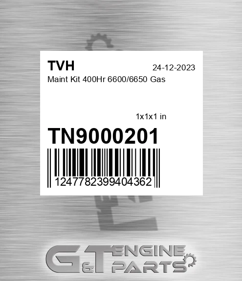 TN9000201 Maint Kit 400Hr 6600/6650 Gas