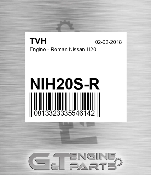 NIH20S-R Engine - Reman Nissan H20