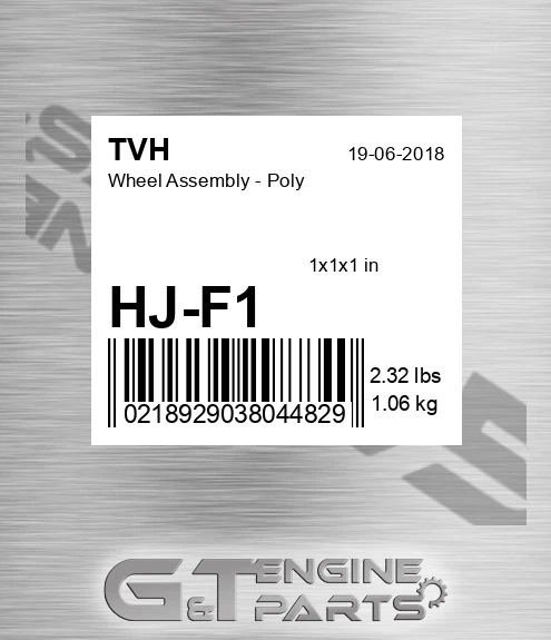 HJ-F1 Wheel Assembly - Poly