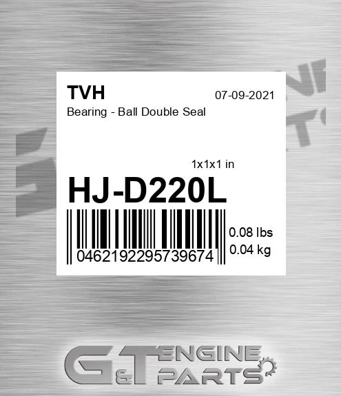 HJ-D220L Bearing - Ball Double Seal