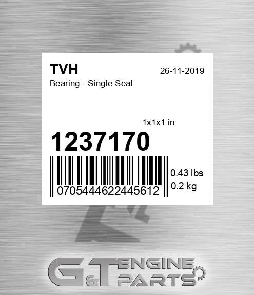 1237170 Bearing - Single Seal
