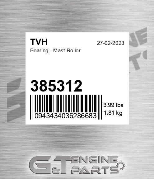 385312 Bearing - Mast Roller
