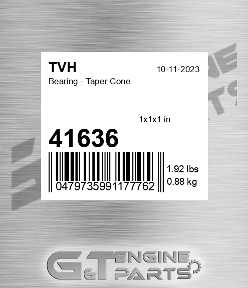 41636 Bearing - Taper Cone