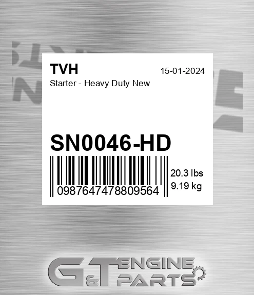 SN0046-HD Starter - Heavy Duty New
