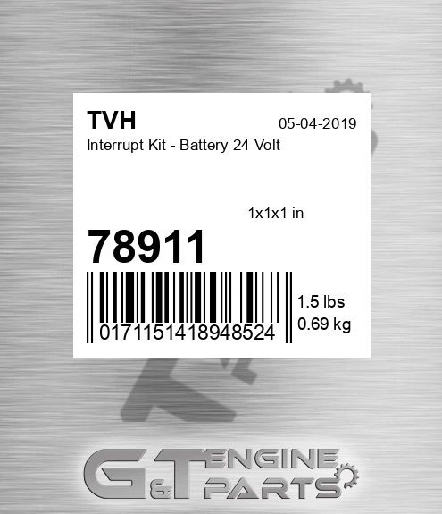 78911 Interrupt Kit - Battery 24 Volt