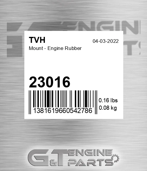 23016 Mount - Engine Rubber