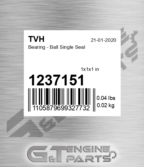 1237151 Bearing - Ball Single Seal