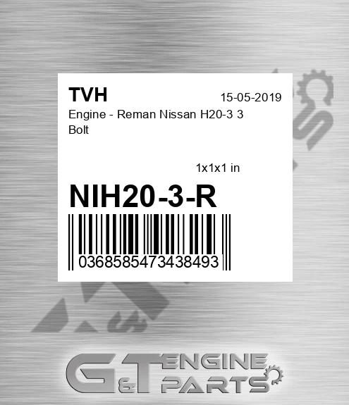 NIH20-3-R Engine - Reman Nissan H20-3 3 Bolt