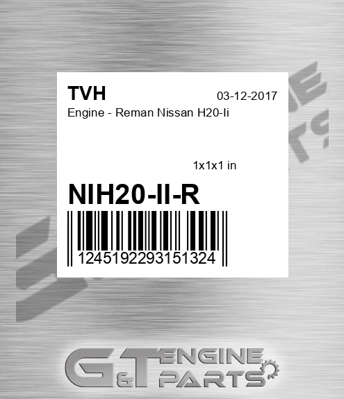NIH20-II-R Engine - Reman Nissan H20-Ii