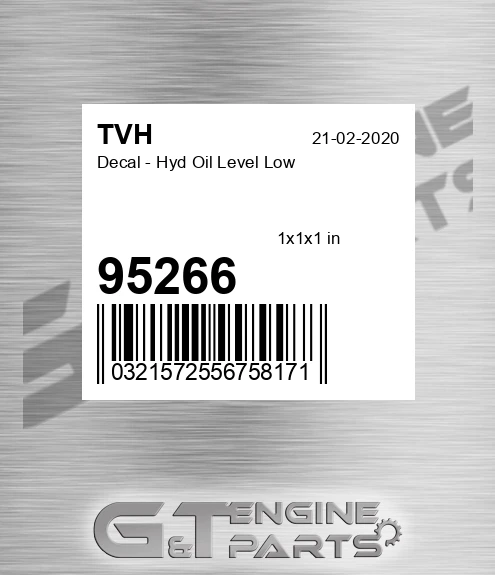 95266 Decal - Hyd Oil Level Low