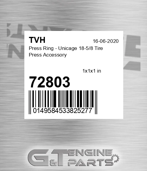 72803 Press Ring - Unicage 18-5/8 Tire Press Accessory
