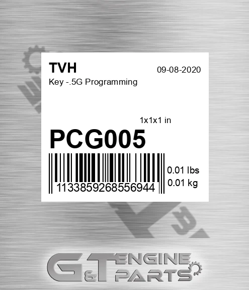 PCG005 Key -.5G Programming