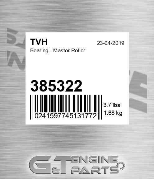 385322 Bearing - Master Roller