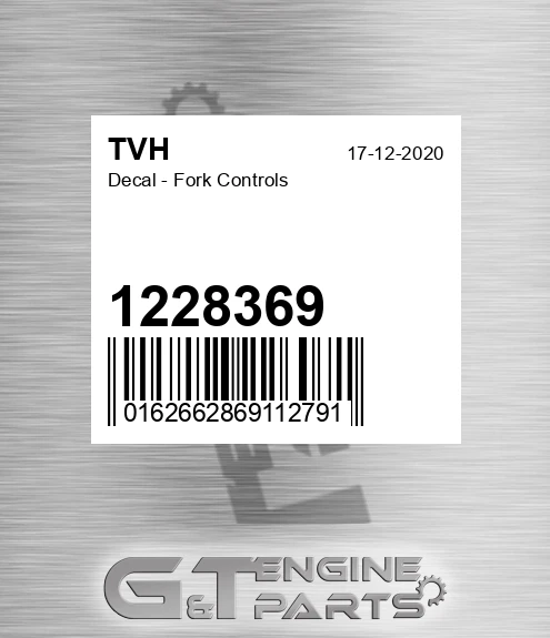 1228369 Decal - Fork Controls