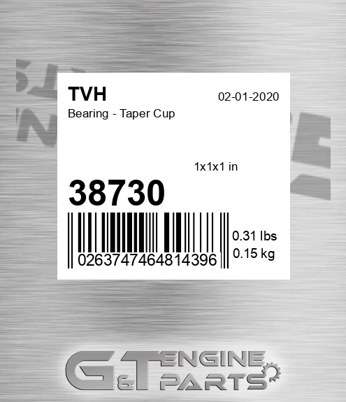 38730 Bearing - Taper Cup